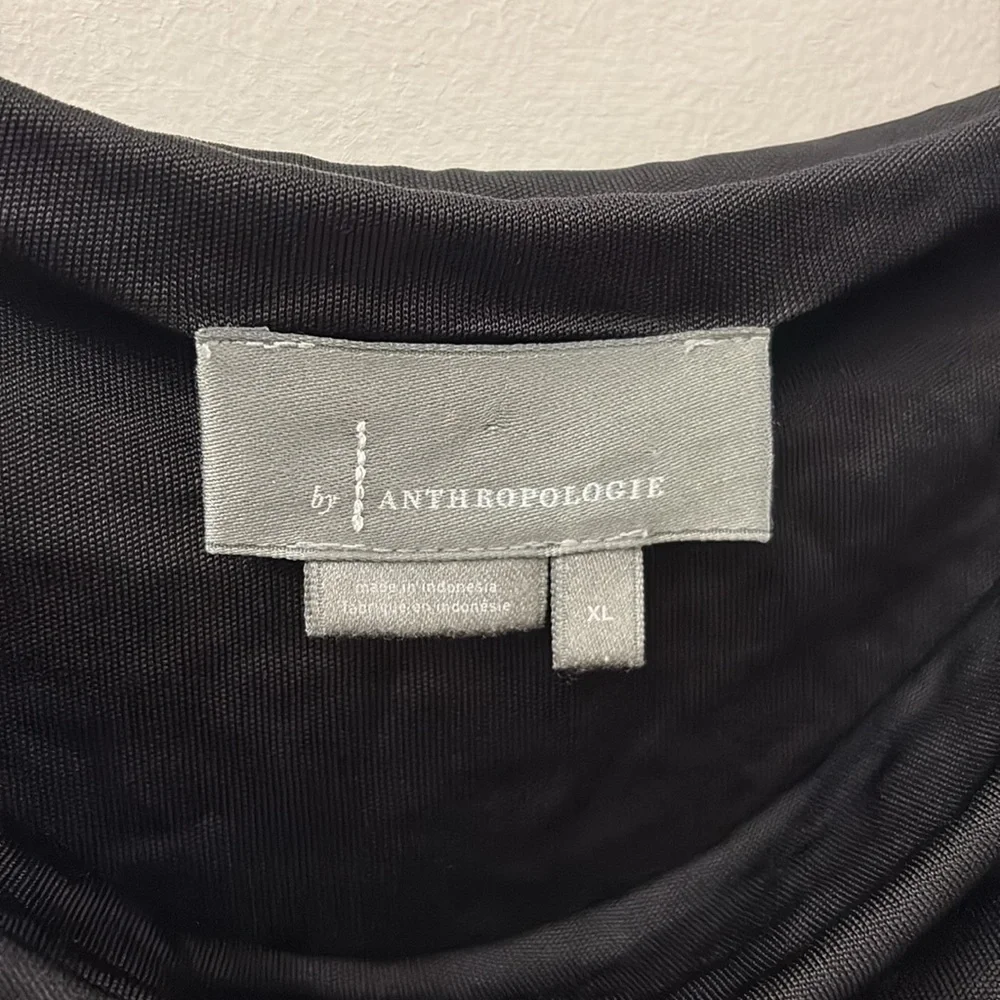 Anthropologie Black spaghetti strap tank - XL - cowl neck